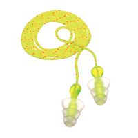 E-A-R Tri-Flange Reusable Earplugs, Corded, Bulk - Polybag, 26 dB NRR, One-Size Quali-T-Solutions
