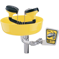 Poste de douche oculaire, Installation Support pour tuyau d'approvisionnement, Bol Plastique Quali-T-Solutions