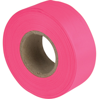 Flagging Tape, 1.1875" W x 150' L, Fluorescent Pink Quali-T-Solutions
