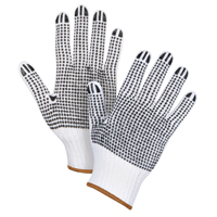 Gants tricot&eacute;s deux c&ocirc;t&eacute;s &agrave; pois, Poly/coton, Deux c&ocirc;t&eacute;s, Calibre 7, Grand Quali-T-Solutions
