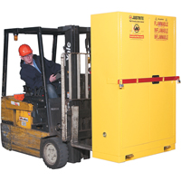 High Security Flammables Safety Cabinet with Steel Bar, 45 gal., 2 Shelves Quali-T-Solutions