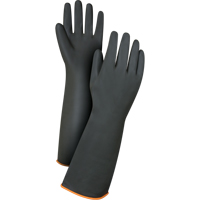 Gants de poids lourd pour la manipulation de produits chimiques, Taille Grand/9, 18" lo, Latex de caoutchouc, 30 mils Quali-T-Solutions