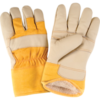 Gants d'ajusteur doubl&eacute;s pour l'hiver d'usage standard, Grand, Paume en Cuir fleur de meuble, Doublure en Boa Quali-T-Solutions