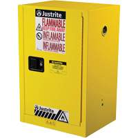 Sure-Grip&reg; EX Compac Flammable Safety Cabinet, 12 gal., 1 Door, 23.25" W x 35" H x 18" D Quali-T-Solutions