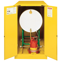 Armoires Sure-Grip EX pour entreposage de barils &agrave; l'horizontale, Capacit&eacute; de 55 gal. US, Jaune Quali-T-Solutions