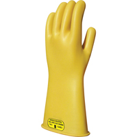 Yellow Natural Rubber Insulating Gloves, ASTM Class 2, Size 8, 16" L Quali-T-Solutions