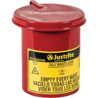 Mini bidons pour d&eacute;chets huileux pour dessus d'&eacute;tabli, Homologu&eacute; FM, 0,45 gal. US, Rouge Quali-T-Solutions