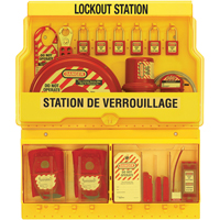 Deluxe Lockout Stations, Thermoplastic Padlocks, 32 Padlock Capacity, Padlocks Included Quali-T-Solutions