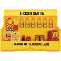 Electrical Focus Lockout Stations, Thermoplastic Padlocks, 16 Padlock Capacity, Padlocks Included Quali-T-Solutions
