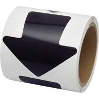 D&eacute;calcomanie en couleur pour le marquage des planchers, Fl&egrave;che, 4" lo x 4" la, Noir, Vinyle Quali-T-Solutions