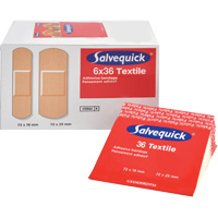 Syst&egrave;mes de distribution de bandages Salvequick - recharges st&eacute;riles, Rectangulaire/carr&eacute;e, Tissu, St&eacute;rile Quali-T-Solutions