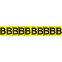 Individual Adhesive Letter Markers, E, 1" H, Black on Yellow Quali-T-Solutions