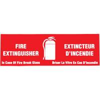 &eacute;tiquette  Fire Extinguisher / Extincteur d'incendie , 2" x 6", Vinyle, Bilingue avec pictogramme Quali-T-Solutions