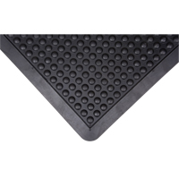 Anti-Fatigue Dome Matting, Bubbled, 2' x 3' x 1/2", Black, Rubber Quali-T-Solutions