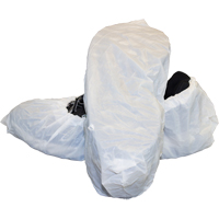 Cast "CPE" Embossed Shoe Covers, Large, Polyethylene, White Quali-T-Solutions