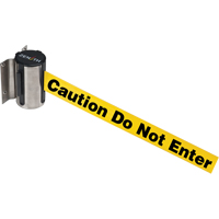 Barri&egrave;re &agrave; fixation murale, Acier, Fixation par vis, 7', Ruban Jaune Quali-T-Solutions