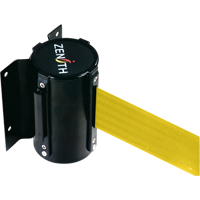 Barri&egrave;re &agrave; fixation murale, Acier, Fixation par vis, 12', Ruban Jaune Quali-T-Solutions