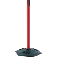 Poteau receveur robuste &agrave; ligne simple, Hauteur de 38", Rouge Quali-T-Solutions