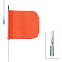 Tiges de s&eacute;curit&eacute; robustes Safety Whip, Fixation Filet&eacute;, Hauteur 5', Orange Quali-T-Solutions
