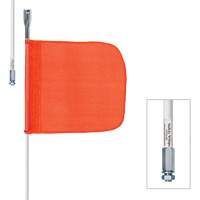 Tiges de s&eacute;curit&eacute; robustes Safety Whip, Fixation Filet&eacute;, Hauteur 10', Orange Quali-T-Solutions