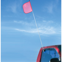 Tiges de s&eacute;curit&eacute; pour travaux l&eacute;gers Safety Whip, Fixation Fen&ecirc;tre, Hauteur 5', Orange Quali-T-Solutions