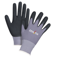 Gants ZX-1 de premi&egrave;re qualit&eacute; compatibles avec les &eacute;crans tactiles, 8/Moyen, R&ecirc;vetement Nitrile/Mousse de nitrile, Calibre 15, Enveloppe en Nylon Quali-T-Solutions