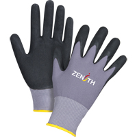 Gants ZX-1 de premi&egrave;re qualit&eacute; compatibles avec les &eacute;crans tactiles, 9/Grand, R&ecirc;vetement Nitrile/Mousse de nitrile, Calibre 15, Enveloppe en Nylon Quali-T-Solutions