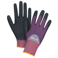 Gants enduits de premi&egrave;re qualit&eacute; ZX-2, 7/Petit, R&ecirc;vetement Nitrile/Mousse de nitrile, Calibre 18, Enveloppe en Nylon Quali-T-Solutions