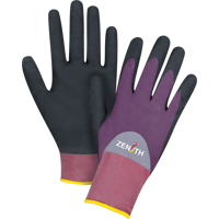 Gants enduits de premi&egrave;re qualit&eacute; ZX-2, 9/Grand, R&ecirc;vetement Nitrile/Mousse de nitrile, Calibre 18, Enveloppe en Nylon Quali-T-Solutions