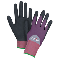 Gants enduits de premi&egrave;re qualit&eacute; ZX-2, 11/2T-Grand, R&ecirc;vetement Nitrile/Mousse de nitrile, Calibre 18, Enveloppe en Nylon Quali-T-Solutions