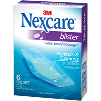 Pansements pour les cloques &agrave; l'&eacute;preuve de l'eau Nexcare, Rectangulaire/carr&eacute;e, 2-1/4", Plastique, St&eacute;rile Quali-T-Solutions