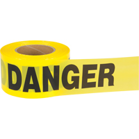 Ruban pour barricade Danger, Bilingue, 3" la x 1000' lo, 2,5 mils, Noir sur jaune Quali-T-Solutions