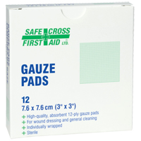 Gauze , Pad, 3" L x 3" W, Sterile, Medical Device Class 1 Quali-T-Solutions