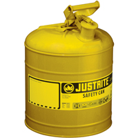 Safety Cans, Type I, Steel, 2 US gal., Yellow, FM Approved/UL/ULC Listed Quali-T-Solutions