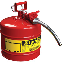 Bidons s&eacute;curitaires AccuFlow, Type II, Acier, 5 gal. US, Rouge, Homologu&eacute; FM/List&eacute; UL/ULC Quali-T-Solutions
