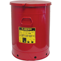 Contenant manuel pour d&eacute;chets huileux, Homologu&eacute; FM/List&eacute; UL, 21 gal. US, Rouge Quali-T-Solutions