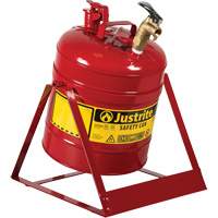 Laboratory Safety Can with Faucet, Type I, Steel, 5 US gal., Red, FM Approved Quali-T-Solutions