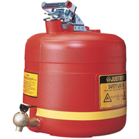 Laboratory Safety Can with Faucet, Type I, Steel, 5 US gal., Red, FM Approved Quali-T-Solutions