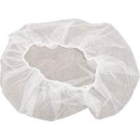 Bonnets bouffants non tiss&eacute;s, Polypropyl&egrave;ne, 18", Blanc Quali-T-Solutions
