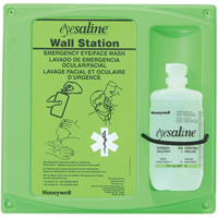 Support mural pour solution saline de douche oculaire, Simple Quali-T-Solutions