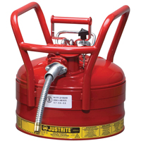 D.O.T. AccuFlow Safety Cans, Type II, Steel, 2.5 US gal., Red, FM Approved Quali-T-Solutions