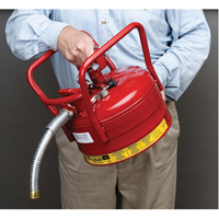 D.O.T. AccuFlow Safety Cans, Type II, Steel, 2.5 US gal., Red, FM Approved Quali-T-Solutions