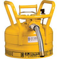 D.O.T. AccuFlow Safety Cans, Type II, Steel, 2.5 US gal., Yellow, FM Approved Quali-T-Solutions