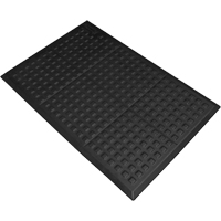 Tapis antifatigue Connect No 502 Rejuvenator pour poste de travail simple, Polyur&eacute;thane, 2' la c, 3' lo, 5/8" &eacute;paisseur, Noir Quali-T-Solutions