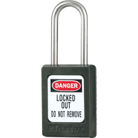 Cadenas de s&eacute;curit&eacute; S31 Zenex, Noir, Cl&eacute;s diff&eacute;rentes, Thermoplastique, Largeur de 1-3/8" Quali-T-Solutions