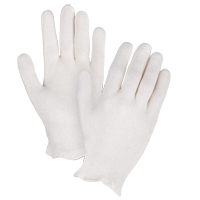 Gants d'inspection de poids moyen, Poly/coton, Poignet &agrave; ourlet, Hommes Quali-T-Solutions