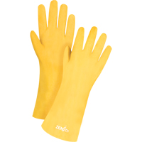 Rough-Finish Chemical-Resistant Gloves, Size 9, 14" L, PVC, Interlock Inner Lining, 47-mil Quali-T-Solutions