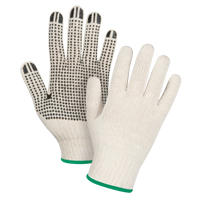 Lightweight Dotted String Knit Gloves, Poly/Cotton, Single Sided, 7 Gauge, Medium Quali-T-Solutions