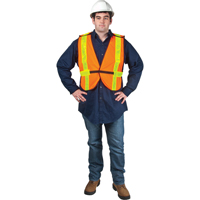 Veste de s&eacute;curit&eacute; d'usage standard, Orange haute visibilit&eacute;, Moyen, Polyester Quali-T-Solutions