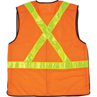 Veste de s&eacute;curit&eacute; pour la circulation d&eacute;tachable en cinq points, Orange haute visibilit&eacute;, Moyen, Polyester Quali-T-Solutions